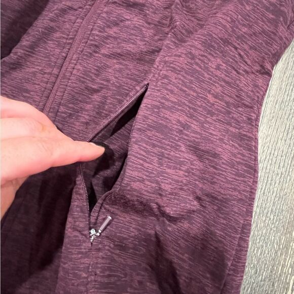 J. Jill Fit Performance Full Zip Hoodie Jacket Long Sleeve Heather Purple S - Picture 7 of 11
